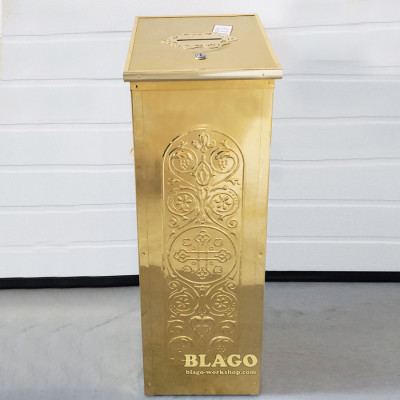 Карнавка напольна металева з карбуванням, 27х27х84 см