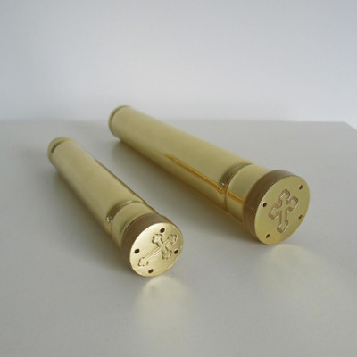 Кропило портативное латунное большое, 21 см