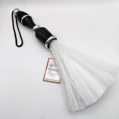 Aspergillum large with ebonite handle, artificial pile, 34 cm
