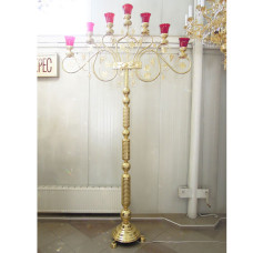 Seven-branch candelabrum floor brass №3, 164х270 cm 