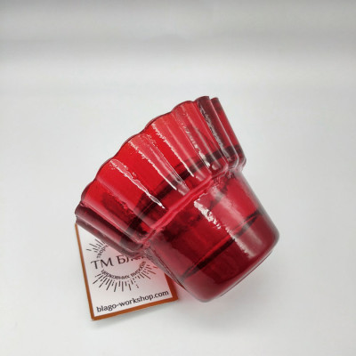 Стаканчик для лампадки червоний