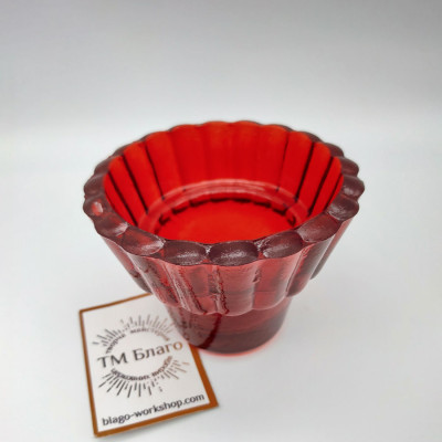 Стаканчик для лампадки червоний