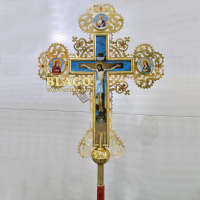 Altar Cross brass №2, 63х84 сm