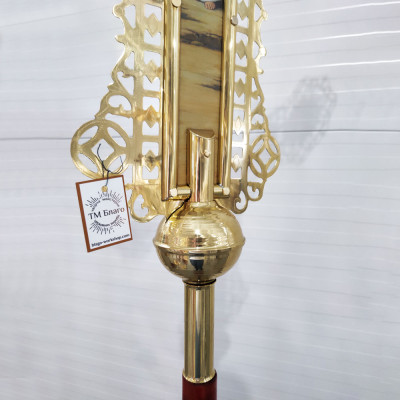 Хрест запрестольний латунний з камінням двосторонній №4, 69х87 см 