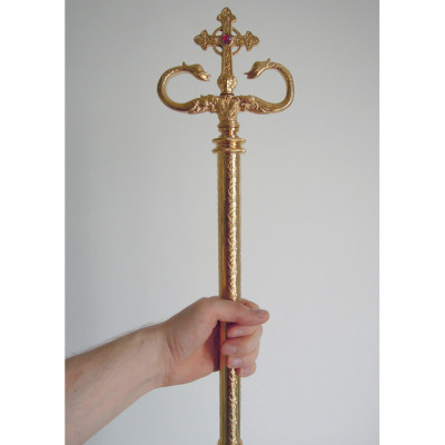 Жезл латунний позолочений, 14х150 см