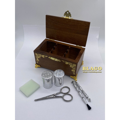 Крестильный ящик деревянный с металлической накладкой, 14х7х5 см