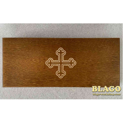 Liturgical spear set with wooden handles in a wooden case