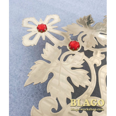 Хоругви церковные латунные "Виноград" средние, 54х135 см