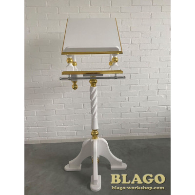 Аналой виносний дерев'яний з позолотою 50х56х114/152 см