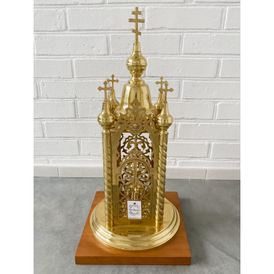 Дарохранительниця латунна без ковпака, 29х29х60 см 