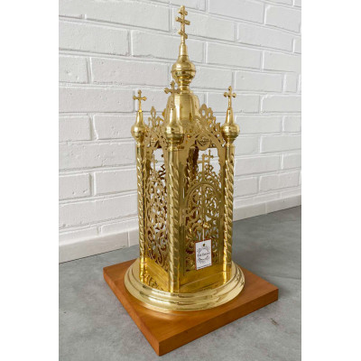 Дарохранительниця латунна без ковпака, 29х29х60 см 