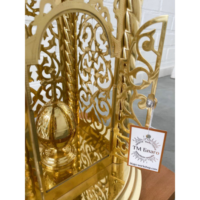 Дарохранительниця латунна без ковпака, 29х29х60 см 