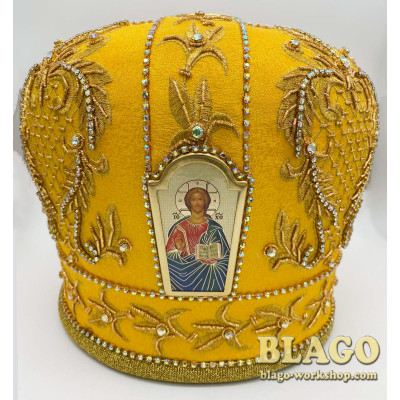 Митра з вишивкою та іконами №98