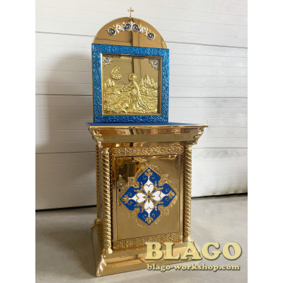 Icon stands with the icon of Prayer for the Chalice, embossed, 80x70x200 cm