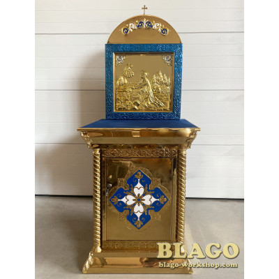 Icon stands with the icon of Prayer for the Chalice, embossed, 80x70x200 cm