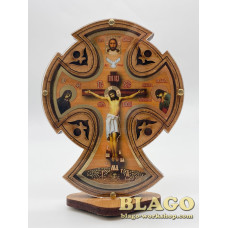 Хрест автомобільний дерев'яний (на липучці), 6х8 см