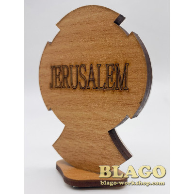 Хрест автомобільний дерев'яний (на липучці), 6х8 см