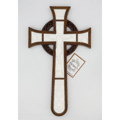 Аltar cross сarved wooden№721, 17.5x1.5x30.5 cm