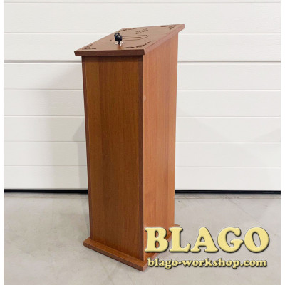 Church donation boxes and coinage decorated with embossed pattern, 23х25х79 cm