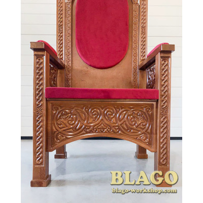 Трон деревянный "Бархат", 70х50х185 см