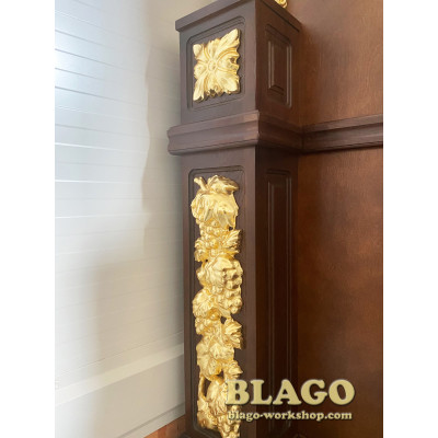 Floor standing wooden carved Kyoto with elements of imitation gilding, 340 cm Floor standing wooden carved Kyoto with elements of imitation gilding, 340 cm