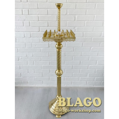 Candlestick square for 40 candles, 32x32x140 cm