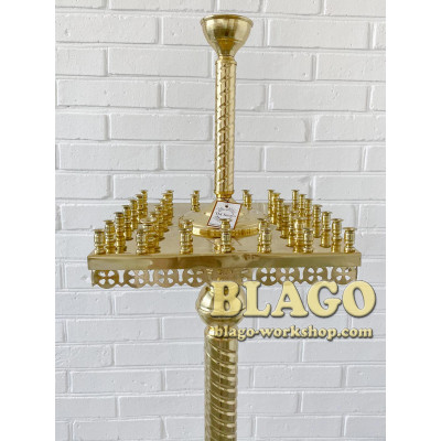 Candlestick square for 40 candles, 32x32x140 cm