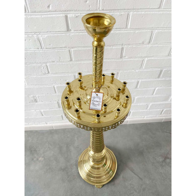 Підсвічник дитячий на 15 свічок 1 лампаду латунний, 95 см