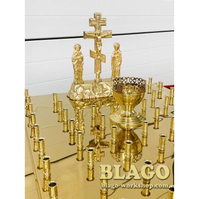 Панахидний стіл великий на 50 свічок, 116х66х115см