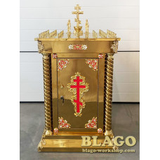 Панахидний стіл на 60 свічок з дверцятами, 61х51х115см