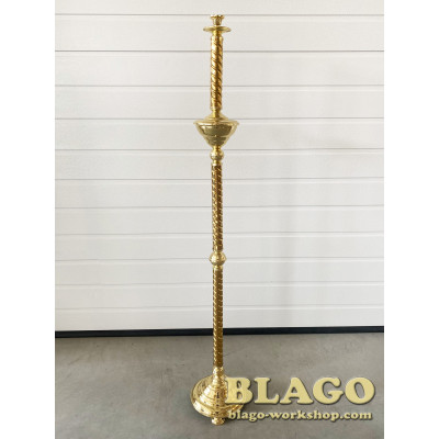 Підсвічник виносний на 1 свічку, булат без корони, 22х135 см