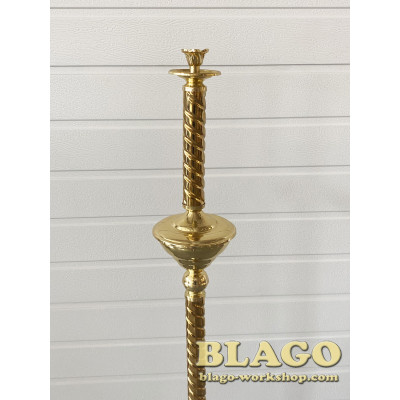 Підсвічник виносний на 1 свічку, булат без корони, 22х135 см