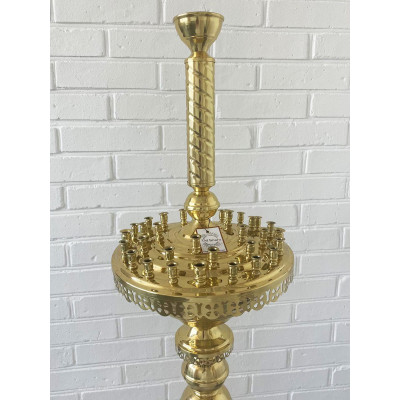 Candlestick for 35 candles 1 brass lamp, cone, 32x143 cm