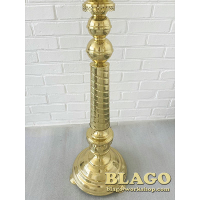 Candlestick for 35 candles 1 brass lamp, cone, 32x143 cm