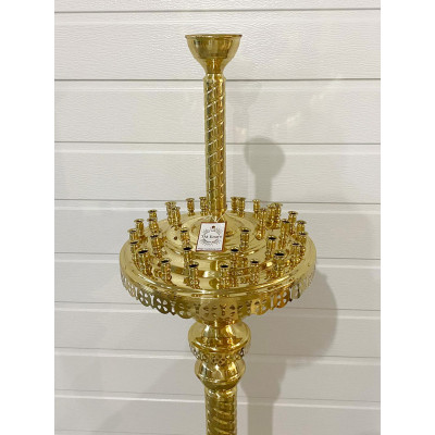 Підсвічник на 35 свічок 1 лампаду латунний, 31х31х140см