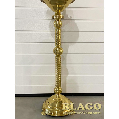 Підсвічник на 35 свічок 1 лампаду латунний, 31х31х140см