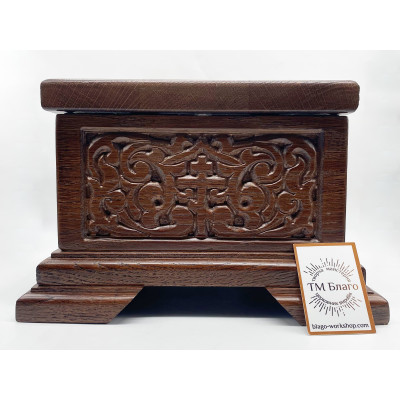 Ark wooden for holy relics,23х23х15,5 cm