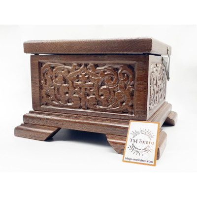 Ark wooden for holy relics,23х23х15,5 cm