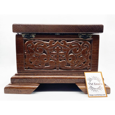 Ark wooden for holy relics,23х23х15,5 cm