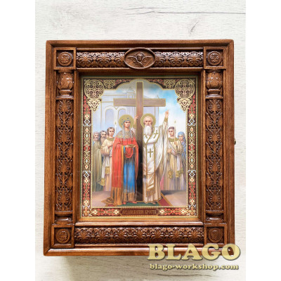 Open lectern case with glass (13 scenes), 29x33 cm