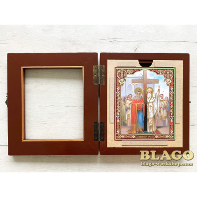 Open lectern case with glass (13 scenes), 29x33 cm