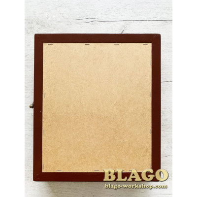 Open lectern case with glass (13 scenes), 29x33 cm