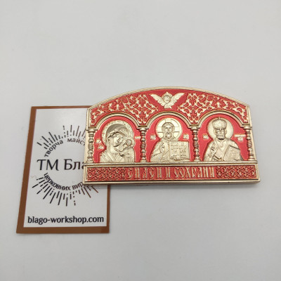 Car icons red, 8х5 cm