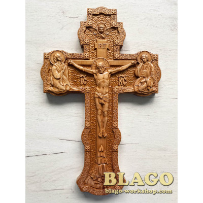 Крест деревянный, резной фигурный, 31х2х50 см