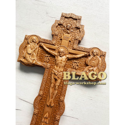 Крест деревянный, резной фигурный, 31х2х50 см