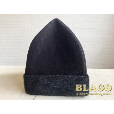 Скуфія Руска (зимова кашемір + хутро) чорна