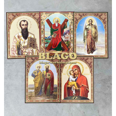 Киот открывающийся Двенадесятые праздники комплект (26 ликов), 42х52см