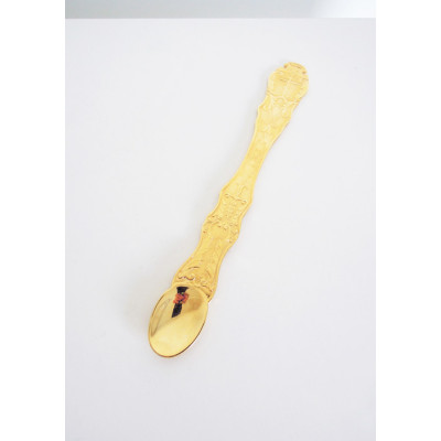 Spoon for communion brass gilded, 3x15 cm