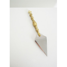 Liturgical spear with cast brass handle, 5x21 cm