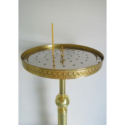 Підсвічник латунний для свічок під воду, 43х106 см